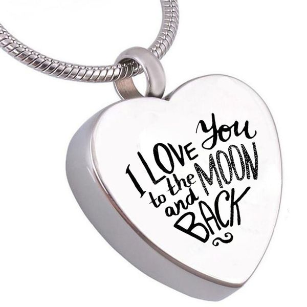 custom i love you to the moon and back cremation urn jewelry heart memorial ash keepsake necklace, Silver
custom i love you to the moon and back cremation urn jewelry heart memorial ash keepsake necklace, Silver