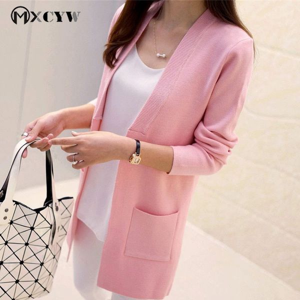 fashion cotton solid long sleeves loose long coat female autumn v-neck slim knitting cardigans pink sweater women's coats, Black
fashion cotton solid long sleeves loose long coat female autumn v-neck slim knitting cardigans pink sweater women's coats, Black