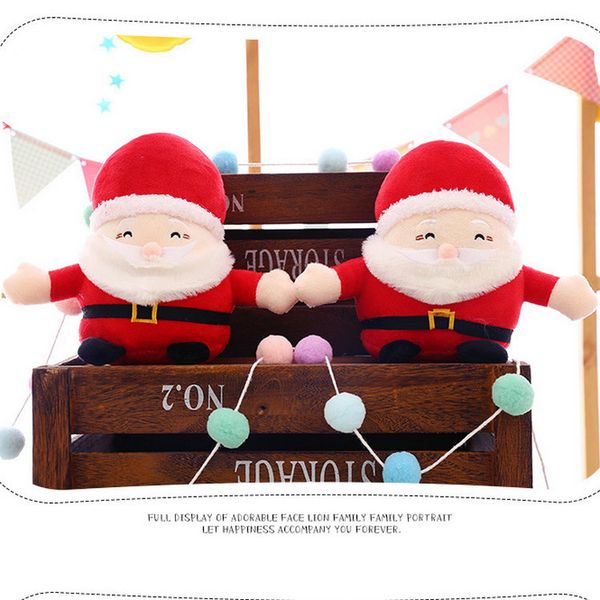 3pcs Christmas Santa Claus machine baby doll Plush Toys 20CM Ornaments Decoration For Home Xmas New Year Kids Gift Saint Nicholas toys