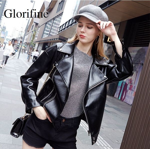 glorifine brand women fashion casual pu leather jacket female faux leather coat outerwear biker jacket black plus size winter
glorifine brand women fashion casual pu leather jacket female faux leather coat outerwear biker jacket black plus size winter