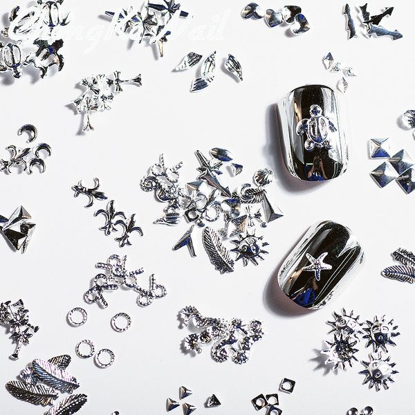 100 pieces / bag this year's most popular nail decorations new feathers starfish turtle shape silver metal nail art rivets silve, Silver;gold
100 pieces / bag this year's most popular nail decorations new feathers starfish turtle shape silver metal nail art rivets silve, Silver;gold