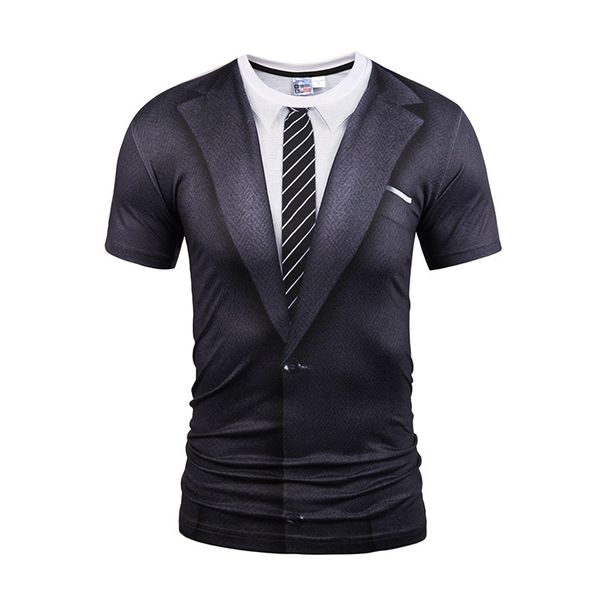 new style casual men 3d tie printing t shirt short sleeve tattoo black suit digital printing summer, White;black
new style casual men 3d tie printing t shirt short sleeve tattoo black suit digital printing summer, White;black