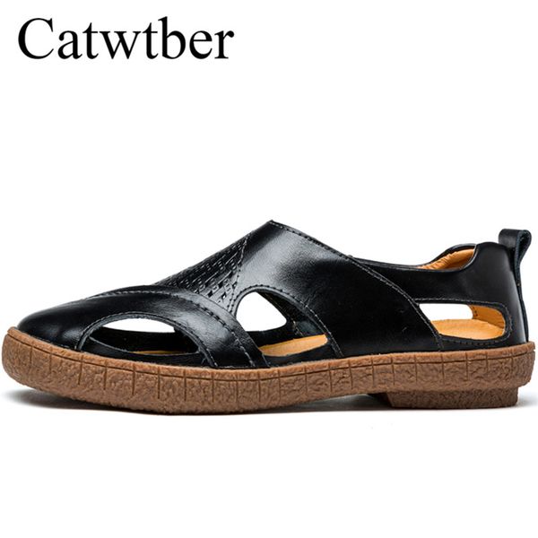 catwtber luxury leather summer beach male shoes for men sandals casual collision avoidance classic water walking sandalias, Black
catwtber luxury leather summer beach male shoes for men sandals casual collision avoidance classic water walking sandalias, Black
