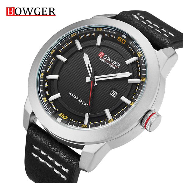 bowger original brand fashion men's watch quartz watch men waterproof wrist army clock relogio masculino, Slivery;brown
bowger original brand fashion men's watch quartz watch men waterproof wrist army clock relogio masculino, Slivery;brown