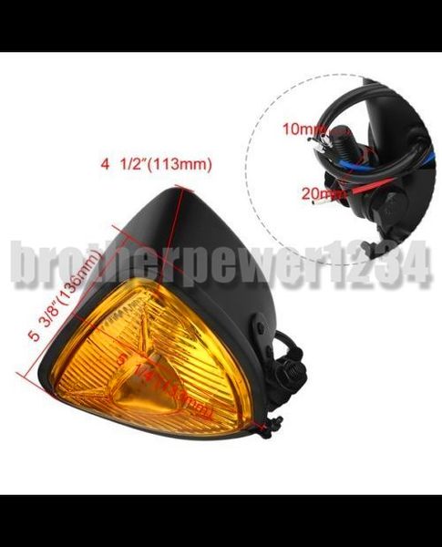 black motorcycle amber triangle headlight lamp cafe racer chopper bobber custom bikes
black motorcycle amber triangle headlight lamp cafe racer chopper bobber custom bikes