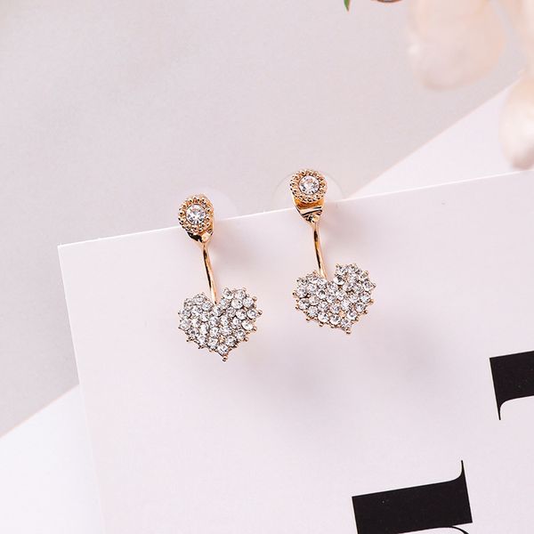 2018 new temperament shiny rhinestone after hanging earrings for women lovely heart brincos pendientes mujer moda jewelry, Silver
2018 new temperament shiny rhinestone after hanging earrings for women lovely heart brincos pendientes mujer moda jewelry, Silver