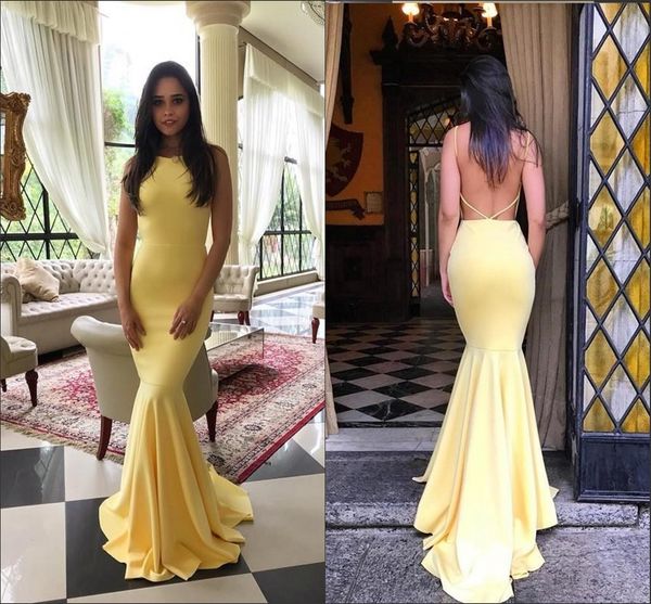 charming yellow mermaid prom dresses open back bateau chiffon dresses evening wear elegant formal gowns party dress simple custom made, Black
charming yellow mermaid prom dresses open back bateau chiffon dresses evening wear elegant formal gowns party dress simple custom made, Black