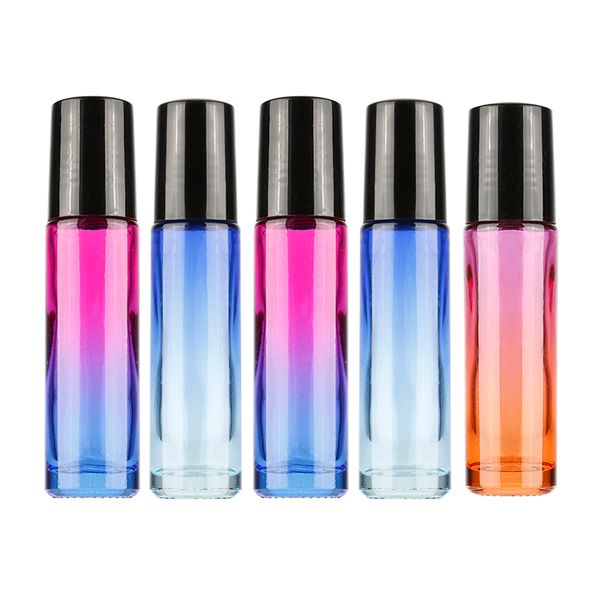 5pcs 10ml gradient color essential oil empty perfume bottle 10cc roller ball thick glass roll on durable for travel
5pcs 10ml gradient color essential oil empty perfume bottle 10cc roller ball thick glass roll on durable for travel
