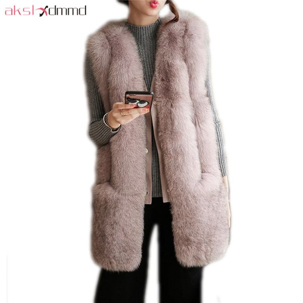 akslxdmmd fashion faux fur vest 2017 new autumn and winter thick warm women mid-long faux fur jacket female coat lh1248, Black
akslxdmmd fashion faux fur vest 2017 new autumn and winter thick warm women mid-long faux fur jacket female coat lh1248, Black