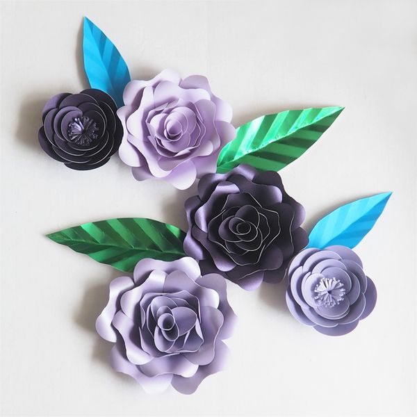DIY Giant Paper Artificial Flowers Wedding Fleurs Artificielles Backdrop Artificial Rose 5PCS+4 Leave Party Decor Nursery Purple
DIY Giant Paper Artificial Flowers Wedding Fleurs Artificielles Backdrop Artificial Rose 5PCS+4 Leave Party Decor Nursery Purple