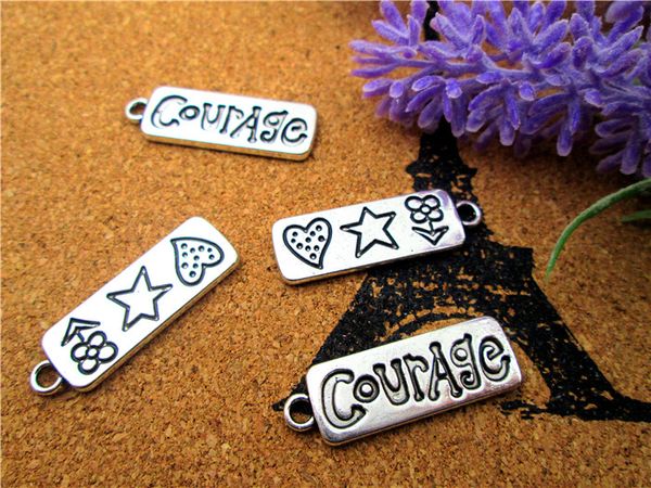 30pcs--courage charms, antique silver heart star flower dangle bar charm pendant 30x10mm, Bronze;silver
30pcs--courage charms, antique silver heart star flower dangle bar charm pendant 30x10mm, Bronze;silver