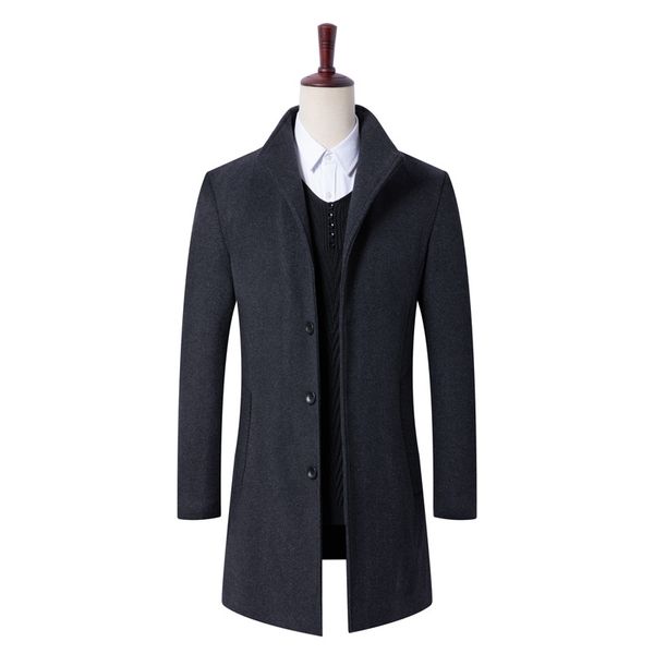 new fashion autumn winter men's business woolen coat parka men thicken jacket coat overcoat male wool blends outwear, Black
new fashion autumn winter men's business woolen coat parka men thicken jacket coat overcoat male wool blends outwear, Black