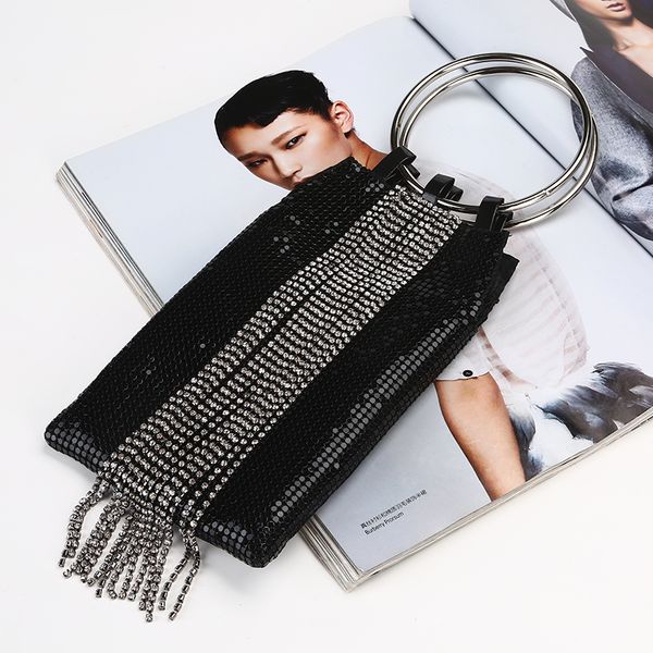 handbags tassel sequins diamond-encrusted evening bag fashion trend party bag at party/ wedding /banquet luxury designer bags woman bags, Black
handbags tassel sequins diamond-encrusted evening bag fashion trend party bag at party/ wedding /banquet luxury designer bags woman bags, Black