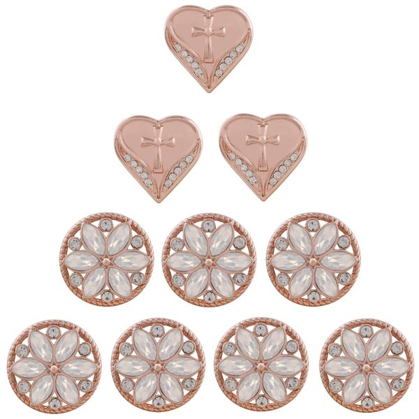 10pcs/lot rose gold cross heart 18mm snaps buttons fit diy bracelets necklaces for girl charms jewelry mother's day gifts, Golden;silver
10pcs/lot rose gold cross heart 18mm snaps buttons fit diy bracelets necklaces for girl charms jewelry mother's day gifts, Golden;silver