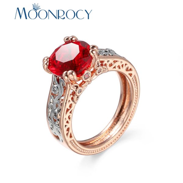 moonrocy cz red crystal ring rose gold color party wedding rings round jewelry for women girls gift drop shipping wholesale, Golden;silver
moonrocy cz red crystal ring rose gold color party wedding rings round jewelry for women girls gift drop shipping wholesale, Golden;silver