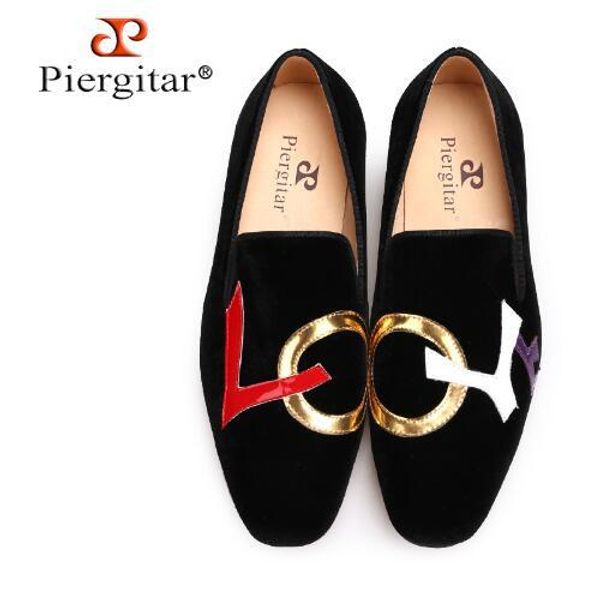 Piergitar 2018 handmade black velvet shoes with LOVE Letters design Fashion party and wedding men loafers plus size men's flats
Piergitar 2018 handmade black velvet shoes with LOVE Letters design Fashion party and wedding men loafers plus size men's flats
