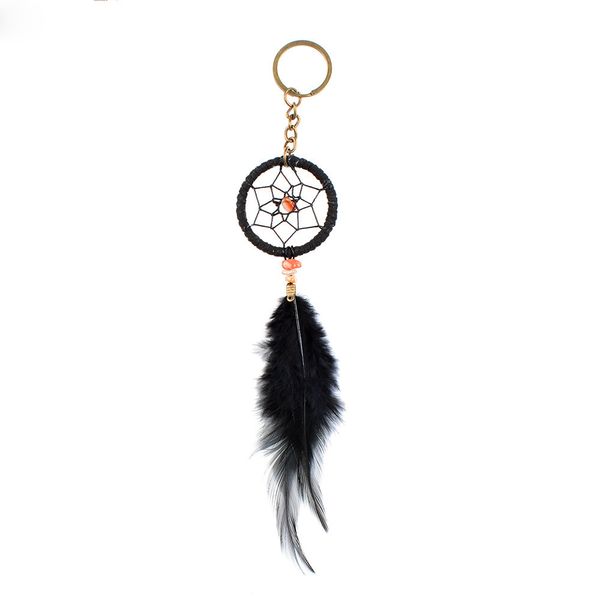 key ring keychain black dream catcher handmade handcraft feather natural, Silver
key ring keychain black dream catcher handmade handcraft feather natural, Silver