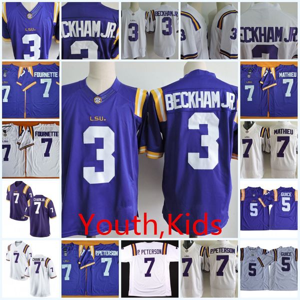 Youth NCAA LSU Tigers Odell Beckham Jr College Football Jerseys Kids Patrick Peterson Tryann Mathieu DJ. Chark LSU Tigers Jersey S-XL
Youth NCAA LSU Tigers Odell Beckham Jr College Football Jerseys Kids Patrick Peterson Tryann Mathieu DJ. Chark LSU Tigers Jersey S-XL