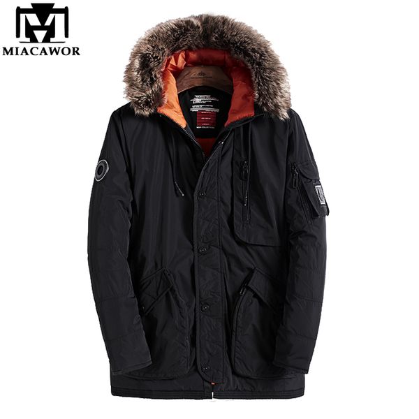 new 2018 thick warm men parka fur collar winter jacket coats hooded windproof down jacket overcoat j475, Black
new 2018 thick warm men parka fur collar winter jacket coats hooded windproof down jacket overcoat j475, Black