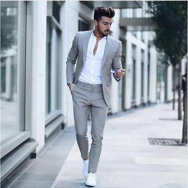 light grey men suit 2 pieces formal business suits slim fit groom tuxedos handsome men wedding suits (jacket+pants, White;black
light grey men suit 2 pieces formal business suits slim fit groom tuxedos handsome men wedding suits (jacket+pants, White;black