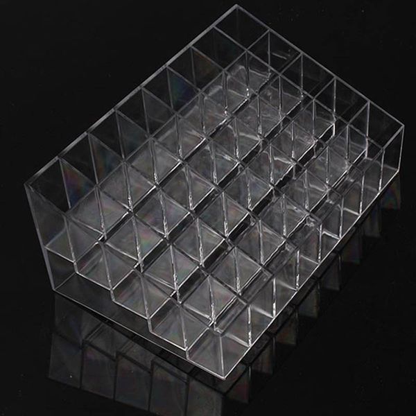 trapezoid clear makeup display 40 lattices lipstick stand case cosmetic organizer holder box zq678406 
trapezoid clear makeup display 40 lattices lipstick stand case cosmetic organizer holder box zq678406