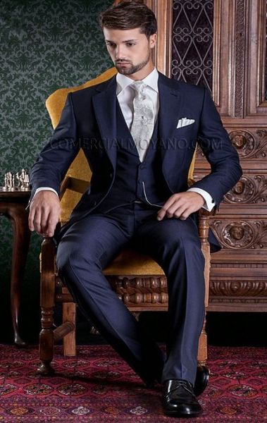 new arrivals two button navy blue groom tuxedos groomsmen notch lapel man blazer mens wedding suits (jacket+pants+vest+tie) h:868, Black;gray
new arrivals two button navy blue groom tuxedos groomsmen notch lapel man blazer mens wedding suits (jacket+pants+vest+tie) h:868, Black;gray