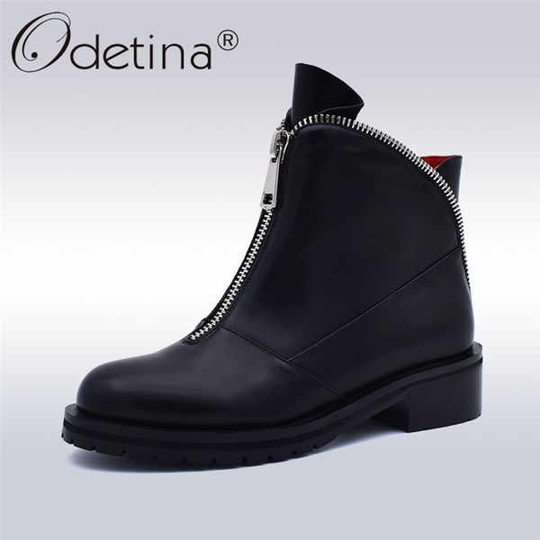 odetina fashion women comfortable chunky heels front zipper ankle boots round toe shoes autumn winter plus size 42, Black
odetina fashion women comfortable chunky heels front zipper ankle boots round toe shoes autumn winter plus size 42, Black