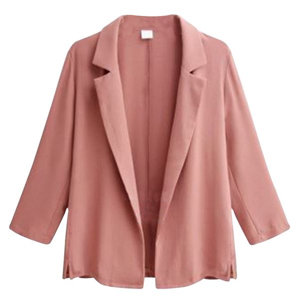 women casual blazers 2018 spring oversized overalls solid lady suit long sleeve coat women's clothing x1, White;black
women casual blazers 2018 spring oversized overalls solid lady suit long sleeve coat women's clothing x1, White;black