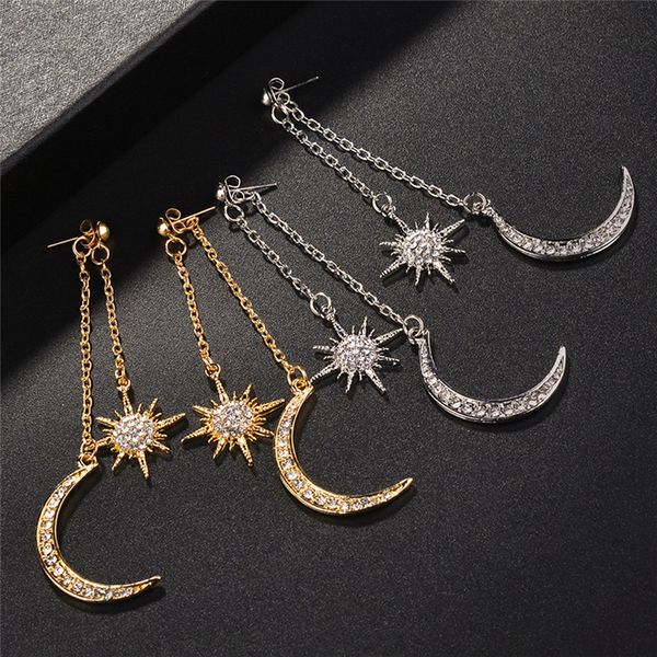 1 pair star moon long drop dangle earrings for women long pendant dangle fashion girls jewelry new arrival, Silver
1 pair star moon long drop dangle earrings for women long pendant dangle fashion girls jewelry new arrival, Silver