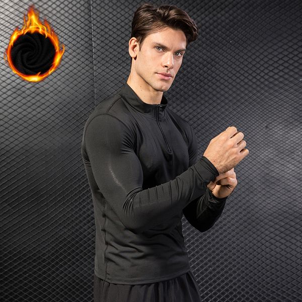 add wool compression shirt long sleeve sport t-shirt quickly dry fitness gym top tee male yoga clothes running shirt men, Black;blue
add wool compression shirt long sleeve sport t-shirt quickly dry fitness gym top tee male yoga clothes running shirt men, Black;blue