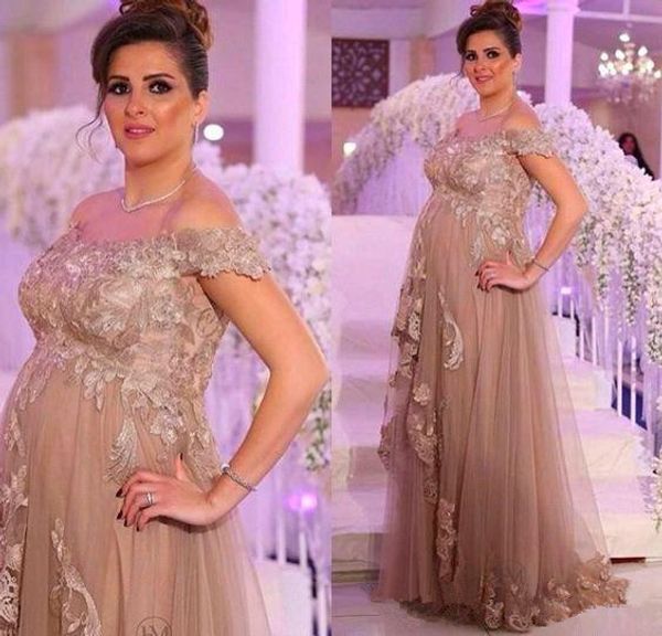 champagne pregnant evening dress maternity off shoulder short sleeve handmade appliques lace tulle party gowns custom size, Black;red
champagne pregnant evening dress maternity off shoulder short sleeve handmade appliques lace tulle party gowns custom size, Black;red
