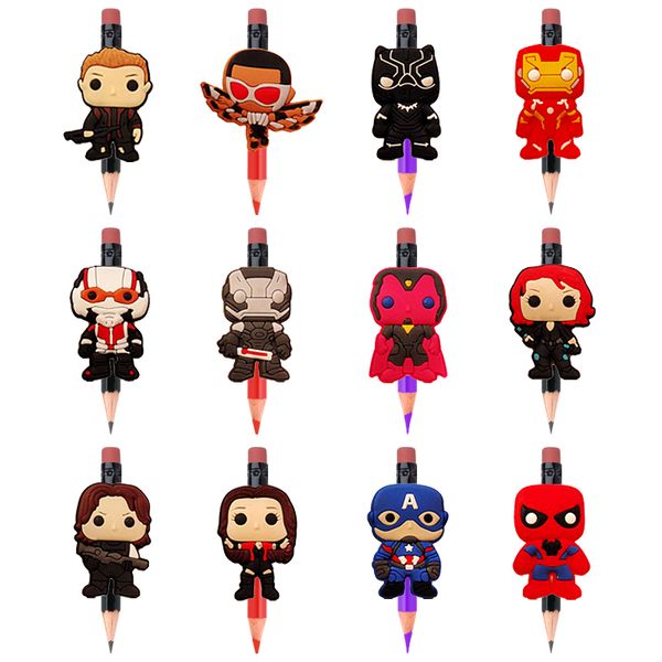 100pcs/lot es avengcartoon pvc pencil er/caps pen's accessories school supplies kid crafts kid gift party favor
100pcs/lot es avengcartoon pvc pencil er/caps pen's accessories school supplies kid crafts kid gift party favor