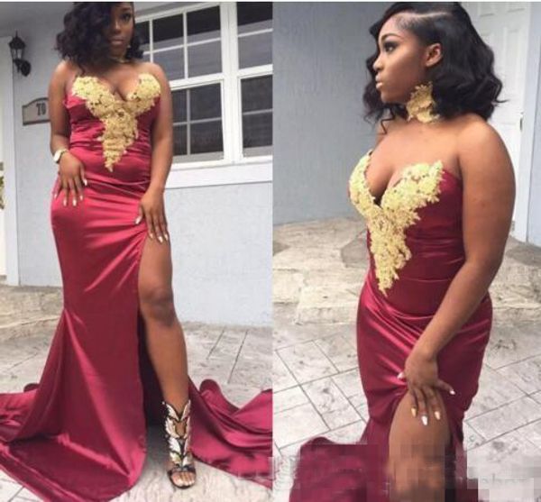 Saudi Arabic Sexy Prom Dresses Long Leg Slits Lace Appliques Side High Split Mermaid Evening Dress Count Train African Party Gowns Vestidos
Saudi Arabic Sexy Prom Dresses Long Leg Slits Lace Appliques Side High Split Mermaid Evening Dress Count Train African Party Gowns Vestidos