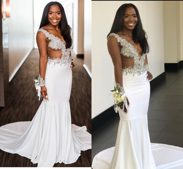 african nigerian 2018 new mermaid prom dresses deep v neck lace applique ivory backless elegant formal dress evening gowns vestidos, Black
african nigerian 2018 new mermaid prom dresses deep v neck lace applique ivory backless elegant formal dress evening gowns vestidos, Black