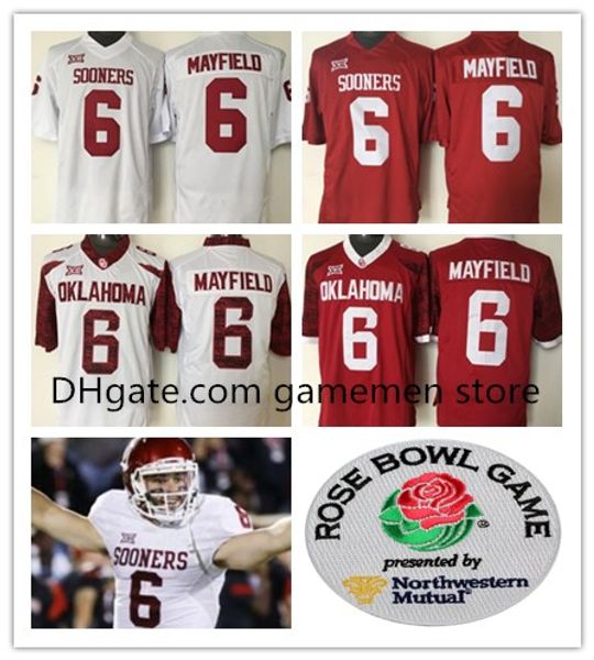 mens oklahoma sooners #6 baker mayfield ncaa xii college football stiched 2017 baker mayfield oklahoma sooners rose bowl jersey s-3xl, Black;red
mens oklahoma sooners #6 baker mayfield ncaa xii college football stiched 2017 baker mayfield oklahoma sooners rose bowl jersey s-3xl, Black;red