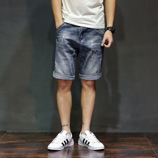 summer casual thin men's jeans knee length short homme de marque scratched mens denim shorts blue jeans 28-40
summer casual thin men's jeans knee length short homme de marque scratched mens denim shorts blue jeans 28-40