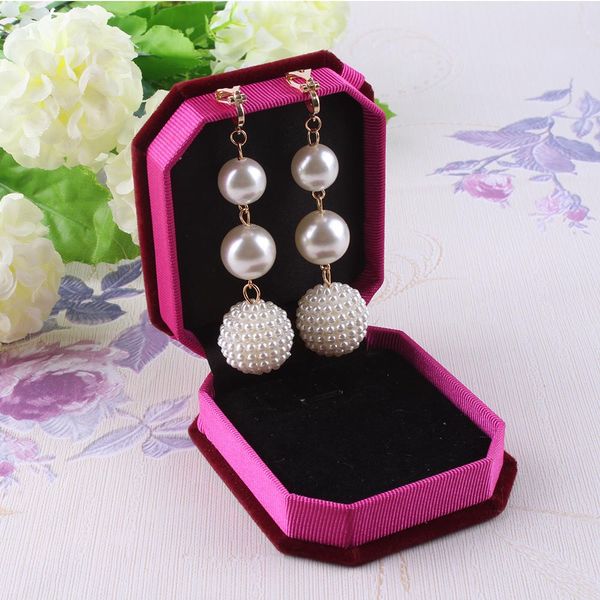 trendy elegant created big simulated pearl long clip on earrings pearls string statement clip earrings for wedding party gift, Silver 
trendy elegant created big simulated pearl long clip on earrings pearls string statement clip earrings for wedding party gift, Silver