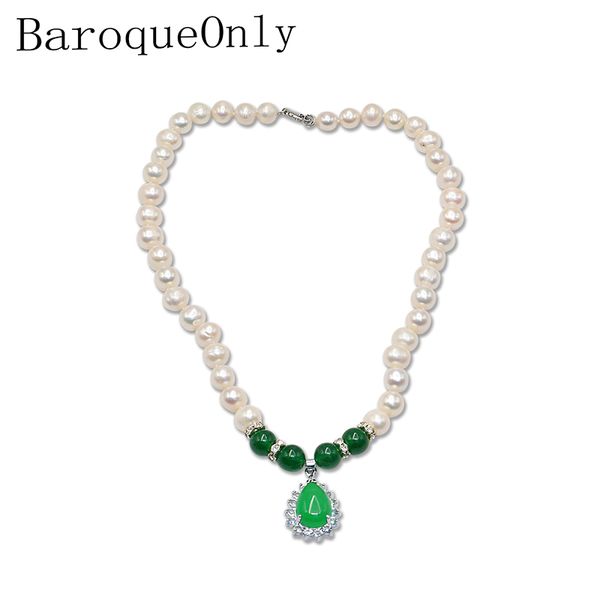 baroqueonly white freshwater pearl chain jade pendant necklace 2018 new arrival mother gifts, Silver
baroqueonly white freshwater pearl chain jade pendant necklace 2018 new arrival mother gifts, Silver