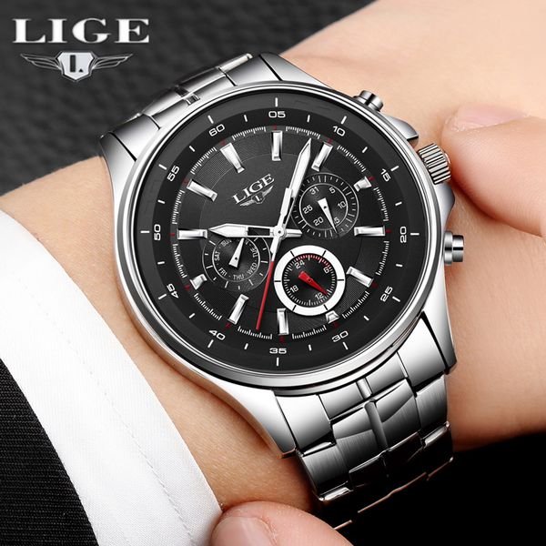 lige watches men multifunction casual quartz watch men's sport watch male full steel waterproof clock relogio masculino, Slivery;brown
lige watches men multifunction casual quartz watch men's sport watch male full steel waterproof clock relogio masculino, Slivery;brown