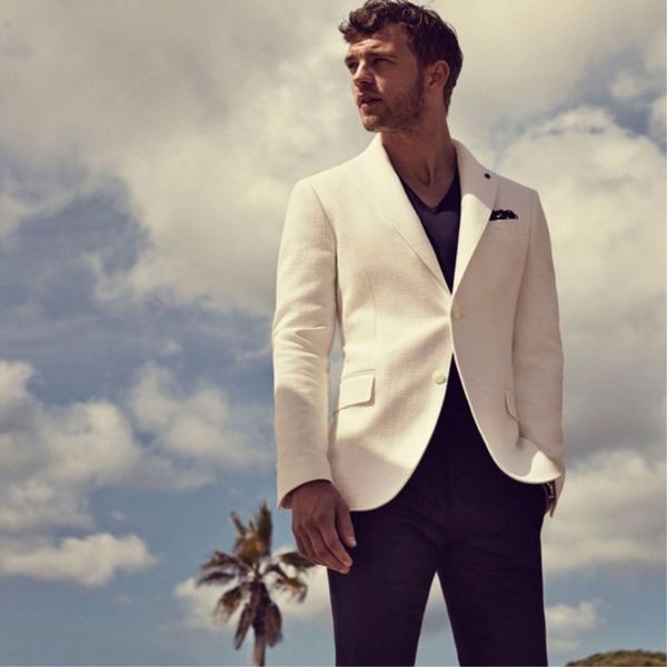 tailored made ivory men suits slim fit groom wedding tuxedos 2 pieces (jacket+pants)bridegroom suits bridegroom blazer terno masculino, Black;gray
tailored made ivory men suits slim fit groom wedding tuxedos 2 pieces (jacket+pants)bridegroom suits bridegroom blazer terno masculino, Black;gray