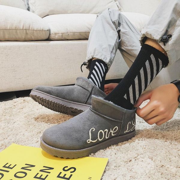 promotion 2018 winter new men's shoes snow boots loafers suede flock warm plush ankle plus velvet to keep warm men cotton shoes, Black
promotion 2018 winter new men's shoes snow boots loafers suede flock warm plush ankle plus velvet to keep warm men cotton shoes, Black