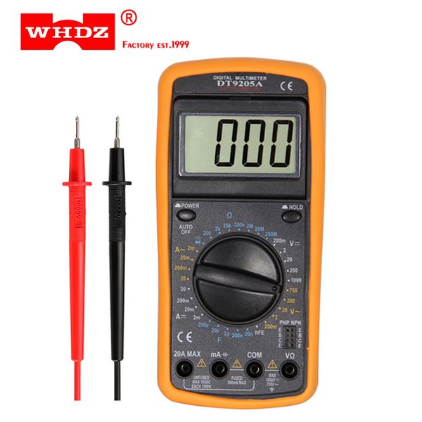 whdz dt9205a professional digital multimeter electric handheld ammeter voltmeter resistance capacitance hfe tester ac dc lcd
whdz dt9205a professional digital multimeter electric handheld ammeter voltmeter resistance capacitance hfe tester ac dc lcd