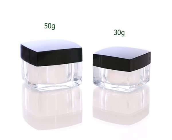 50pcs/lot fast shipping 30g 50g square acrylic cream jar empty packaging bottle 30ml 50ml cream box
50pcs/lot fast shipping 30g 50g square acrylic cream jar empty packaging bottle 30ml 50ml cream box