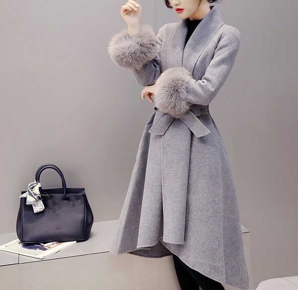 autumn winter women elegant slim fur blend coat plus size office lady coat and jacket work business wear outerwear, Black
autumn winter women elegant slim fur blend coat plus size office lady coat and jacket work business wear outerwear, Black