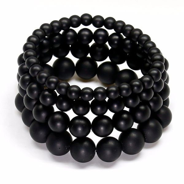 natural matte onyx stone 6/8/10/12mm beads elastic bracelets for women men beads elegant jewelry handmade making, Black
natural matte onyx stone 6/8/10/12mm beads elastic bracelets for women men beads elegant jewelry handmade making, Black