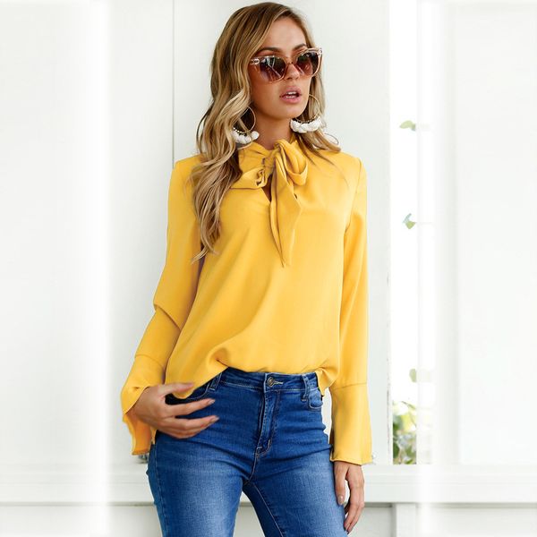 stand collar chiffon blouse shirt women bow lace up shirts blusas summer shirts casual long flare sleeves blusas, White
stand collar chiffon blouse shirt women bow lace up shirts blusas summer shirts casual long flare sleeves blusas, White