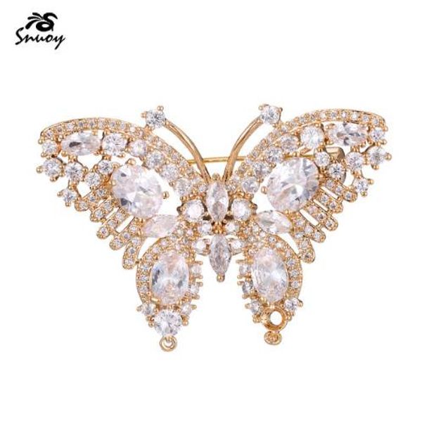 snuoy women's brooch charming butterfly with pin golden zircon copper brooch for., Gray
snuoy women's brooch charming butterfly with pin golden zircon copper brooch for., Gray