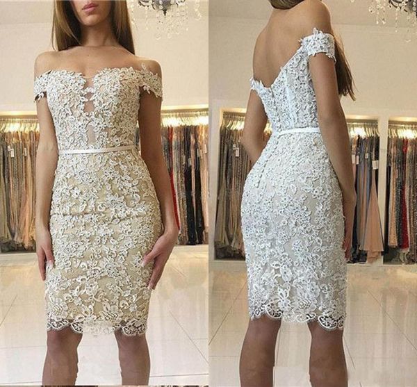 style modern lace cocktail dress off shoulder short sleeve knee length short party gowns prom dress fashion custom size, Black
style modern lace cocktail dress off shoulder short sleeve knee length short party gowns prom dress fashion custom size, Black