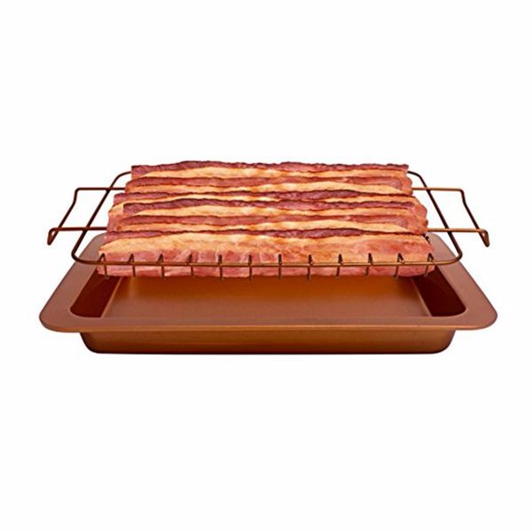 cooking tools copper non stick bacon rack and oven healthier bacon drip rack tray with pan 2 pcs set easily cook up to 12 strips
cooking tools copper non stick bacon rack and oven healthier bacon drip rack tray with pan 2 pcs set easily cook up to 12 strips