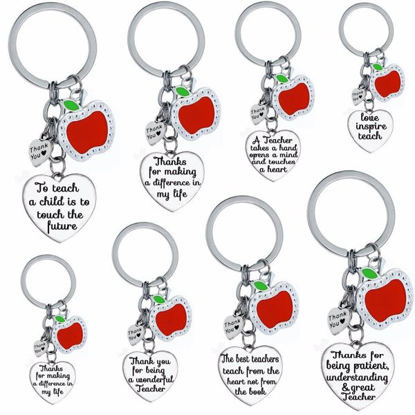 thank you teachers keychian gifts apple love heart charms keyring appreciation teacher jewelry key chains ring holder presents, Silver
thank you teachers keychian gifts apple love heart charms keyring appreciation teacher jewelry key chains ring holder presents, Silver